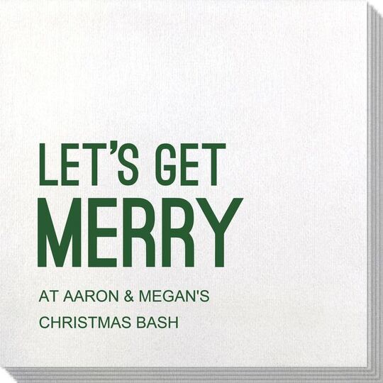 Let's Get Merry Bamboo Luxe Napkins